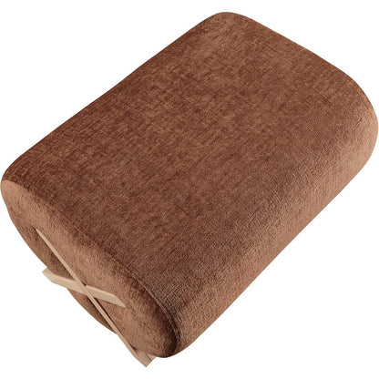 Akira Cognac Fabric Upholstered Ottoman