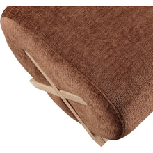Akira Cognac Fabric Upholstered Ottoman