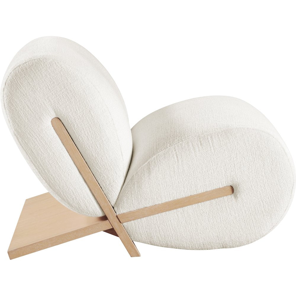 Akira Cream Fabric Upholstered Accent Chair