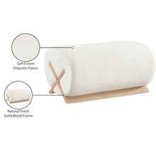 Akira Cream Fabric Upholstered Ottoman