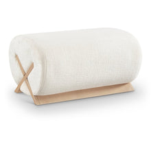 Akira Cream Fabric Upholstered Ottoman