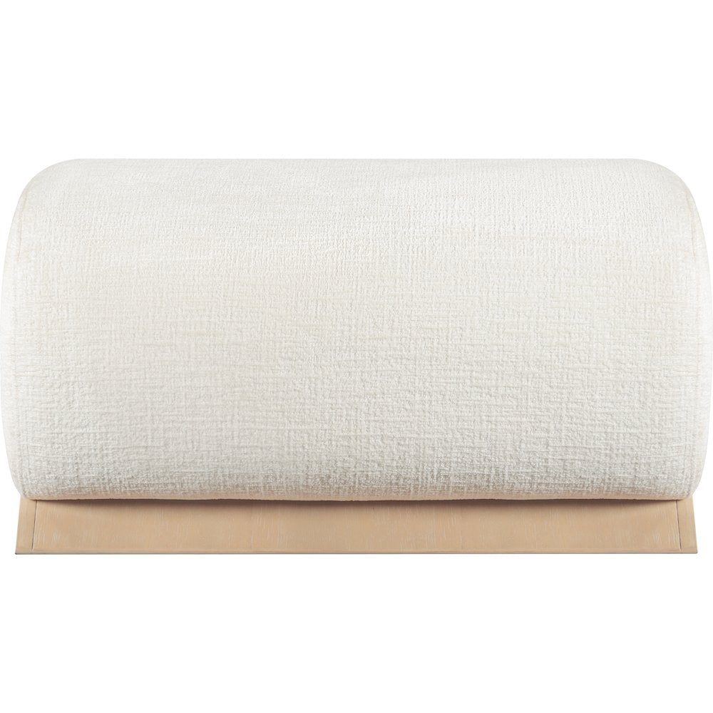 Akira Cream Fabric Upholstered Ottoman
