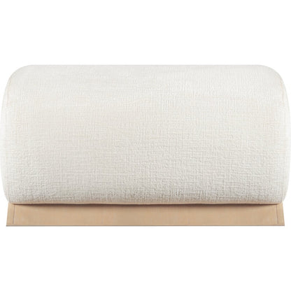 Akira Cream Fabric Upholstered Ottoman