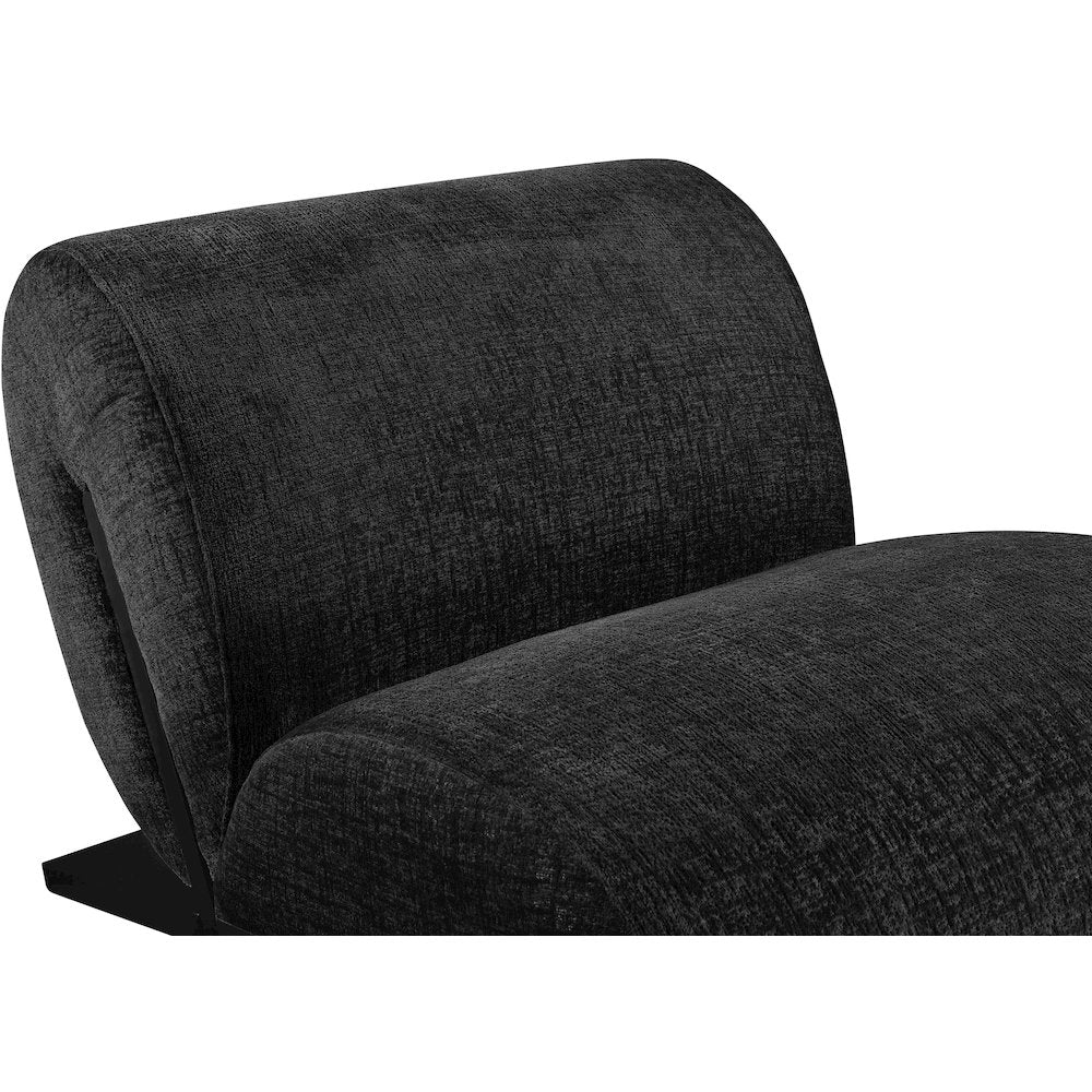Akira Black Fabric Upholstered Accent Chair