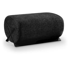 Akira Black Fabric Upholstered Ottoman