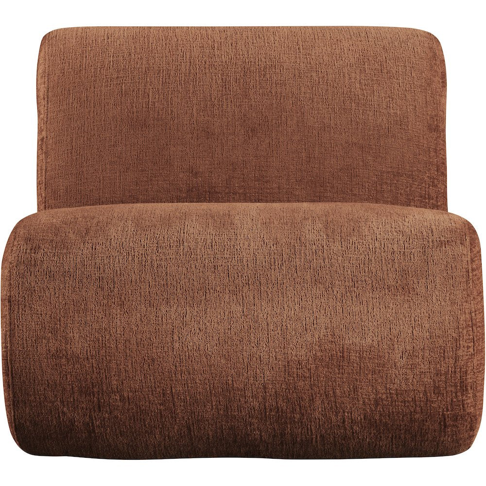 Akira Cognac Fabric Upholstered Accent Chair