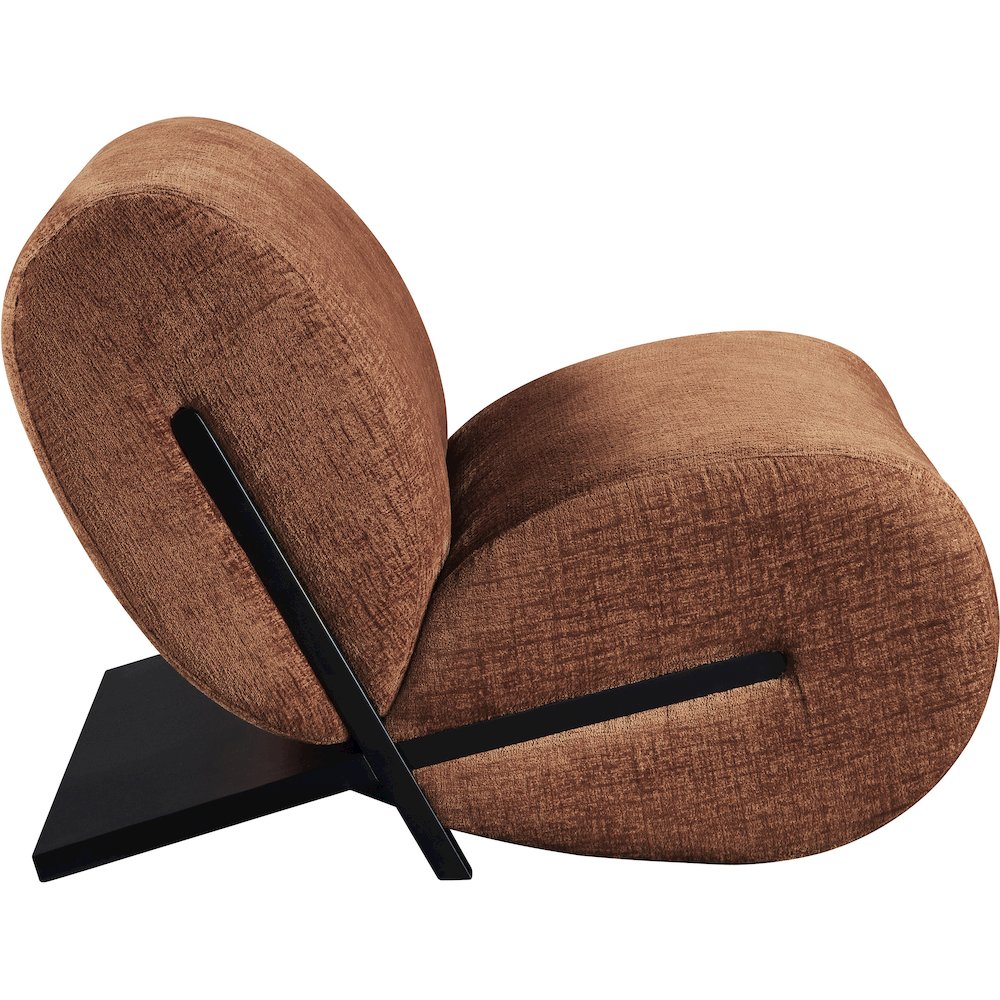 Akira Cognac Fabric Upholstered Accent Chair