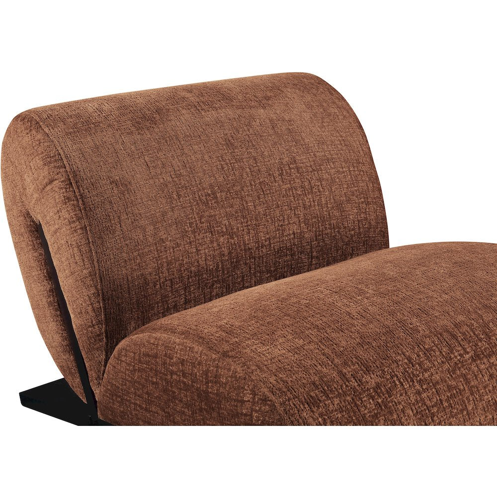 Akira Cognac Fabric Upholstered Accent Chair