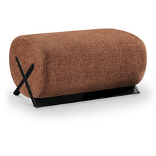 Akira Cognac Fabric Upholstered Ottoman