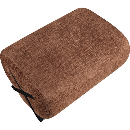 Akira Cognac Fabric Upholstered Ottoman