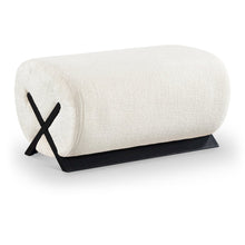Akira Cream Fabric Upholstered Ottoman