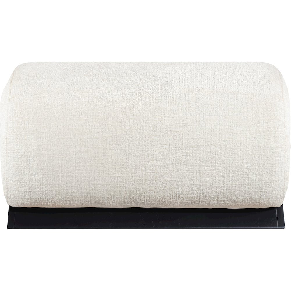Akira Cream Fabric Upholstered Ottoman