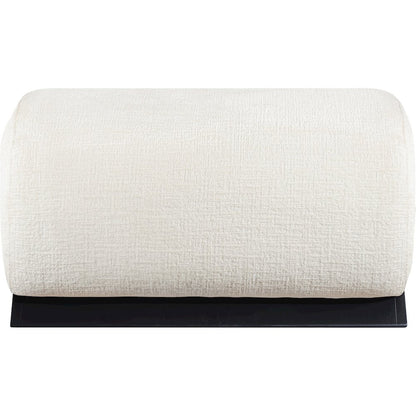 Akira Cream Fabric Upholstered Ottoman