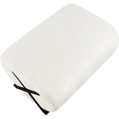 Akira Cream Fabric Upholstered Ottoman