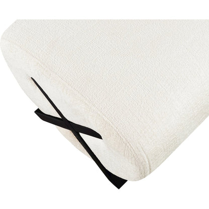 Akira Cream Fabric Upholstered Ottoman