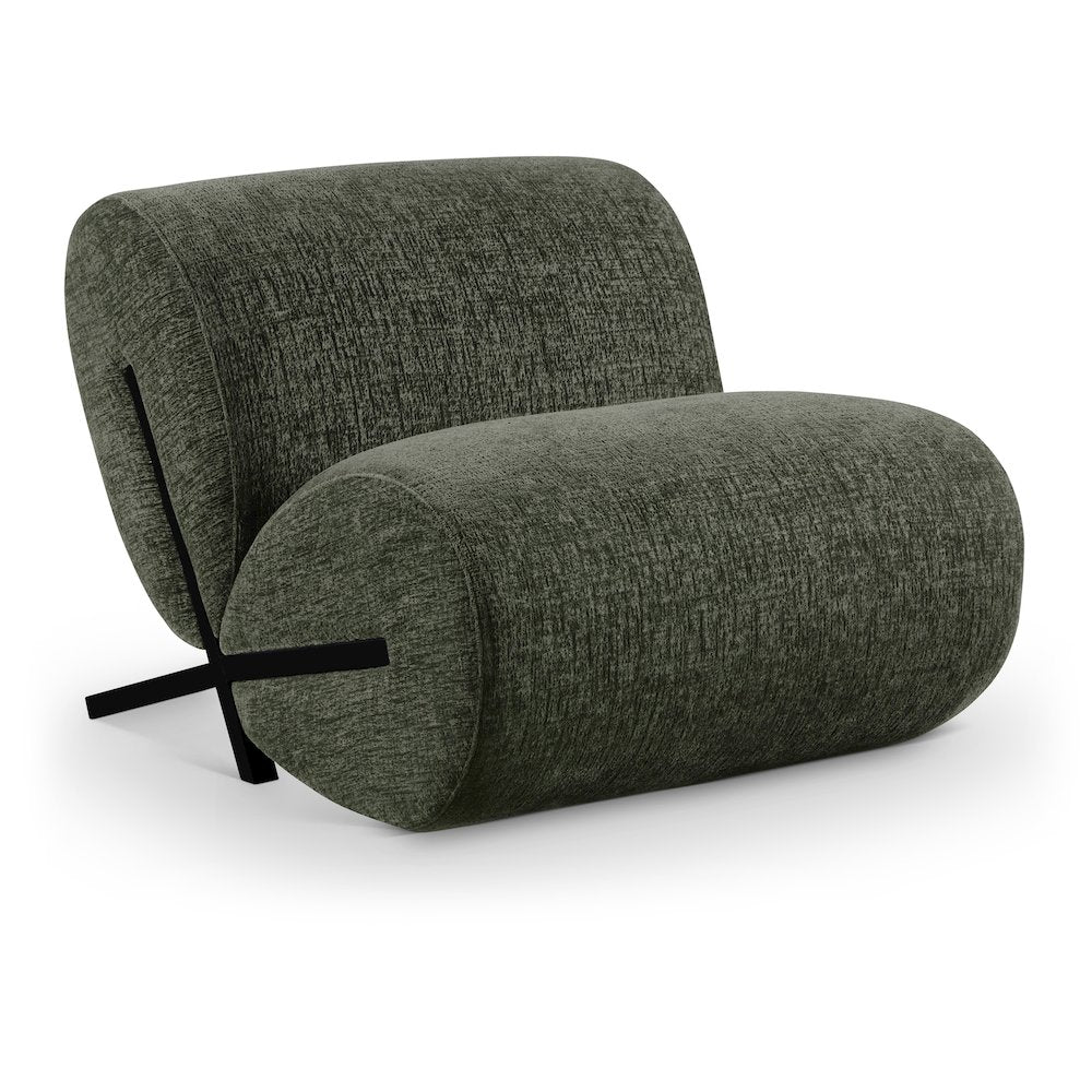 Akira Green Fabric Upholstered Accent Chair