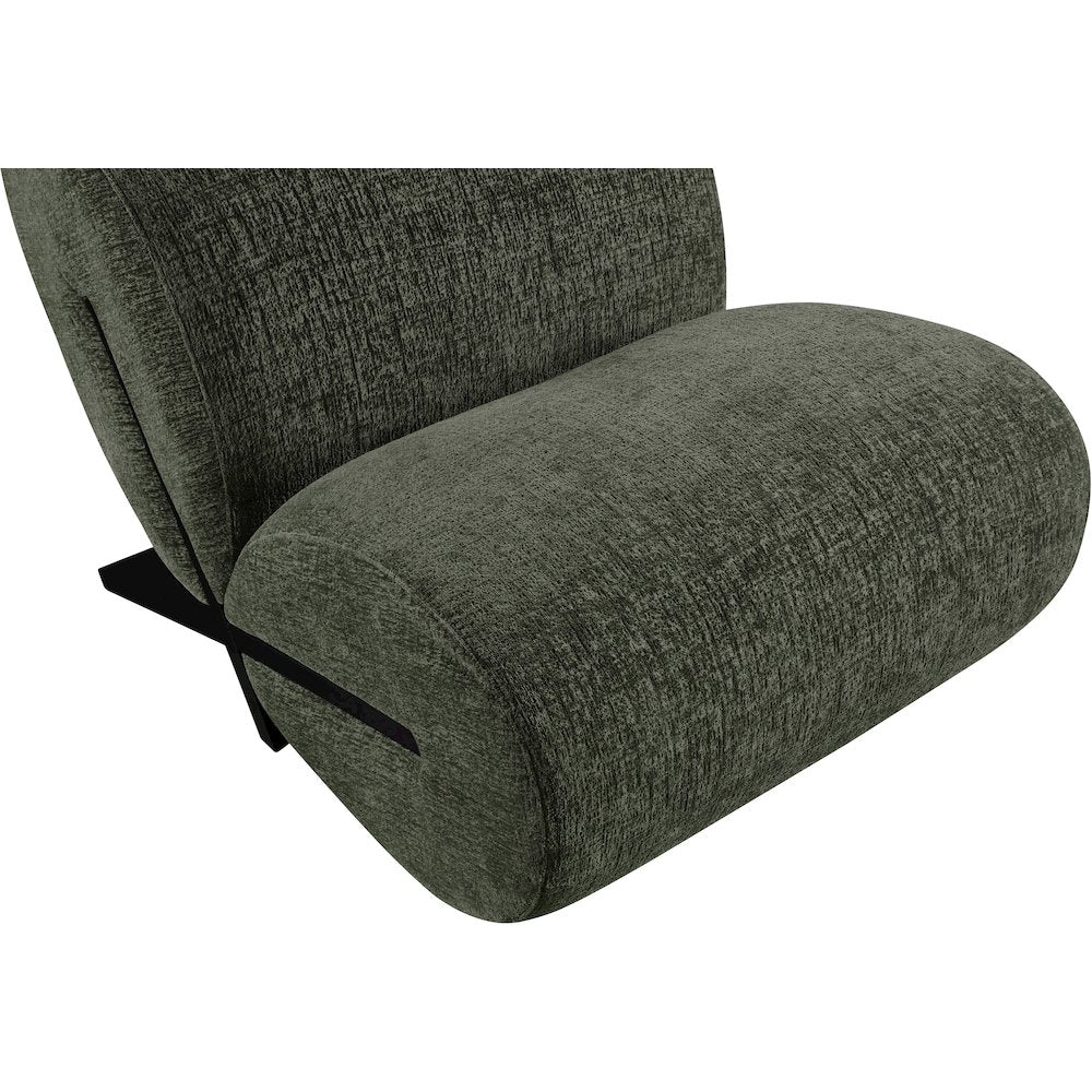 Akira Green Fabric Upholstered Accent Chair