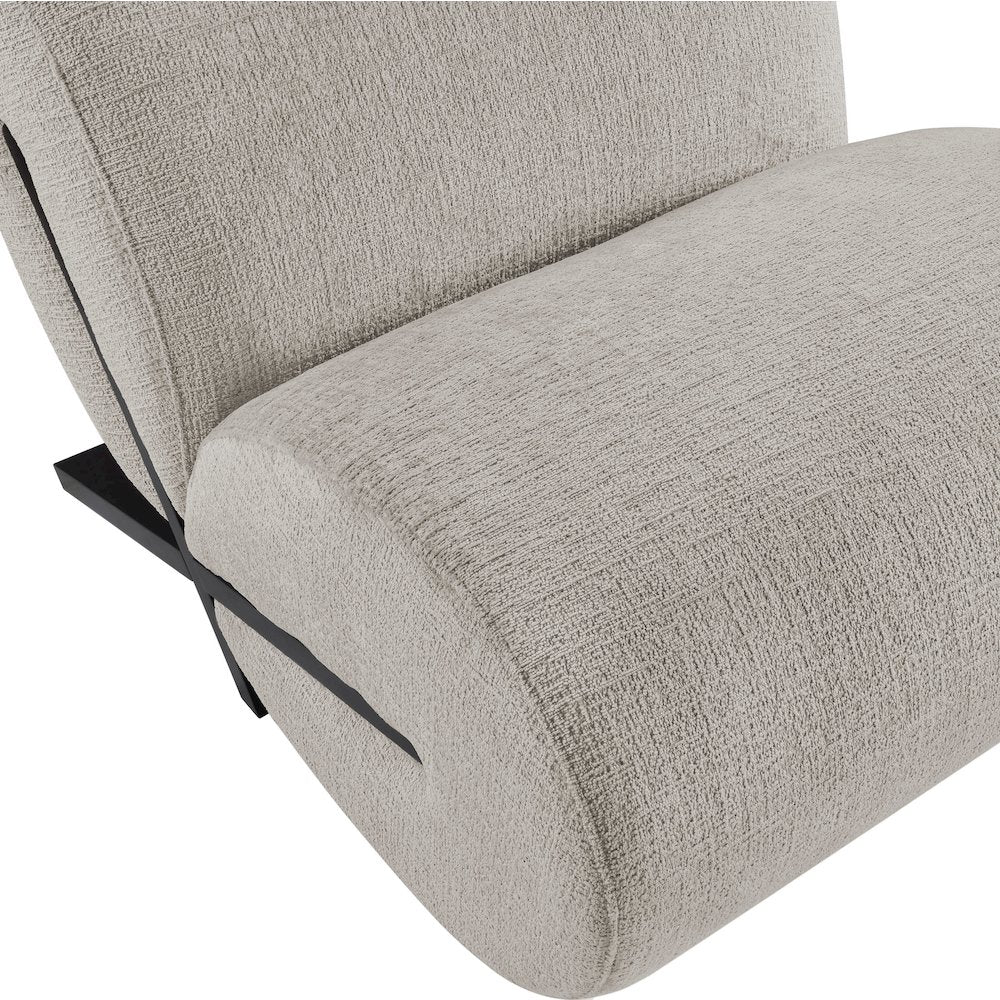 Akira Grey Fabric Upholstered Accent Chair