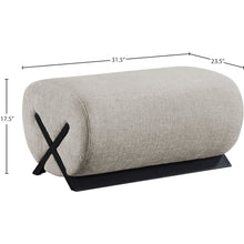 Akira Grey Fabric Upholstered Ottoman