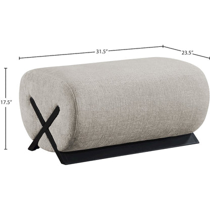 Akira Grey Fabric Upholstered Ottoman