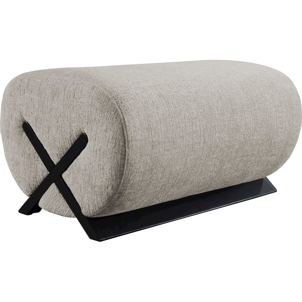 Akira Grey Fabric Upholstered Ottoman