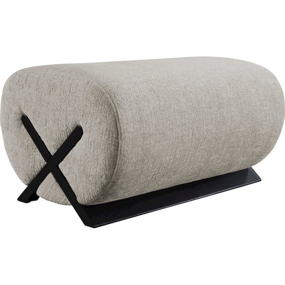 Akira Grey Fabric Upholstered Ottoman