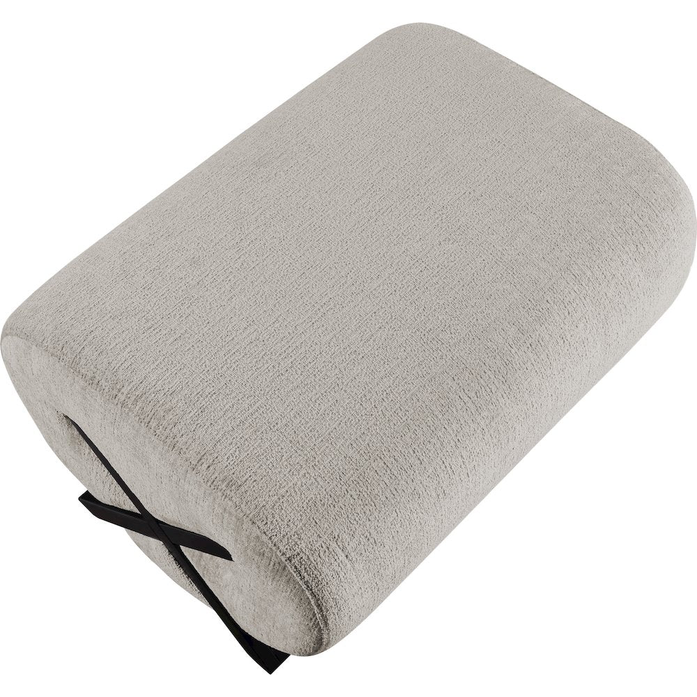 Akira Grey Fabric Upholstered Ottoman