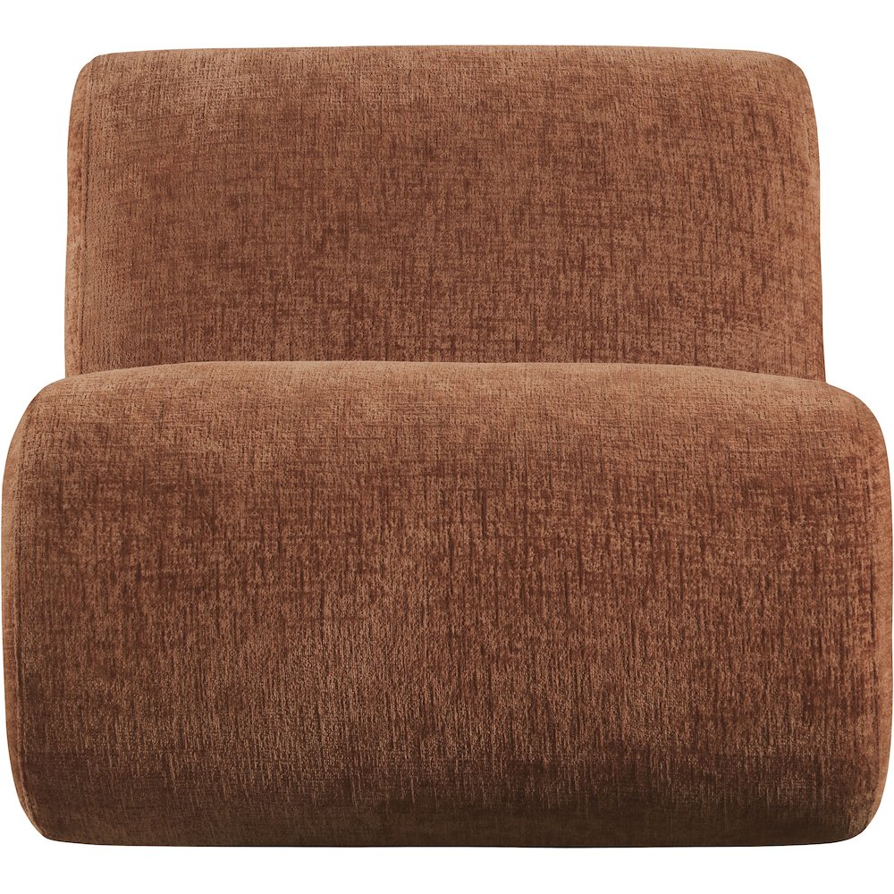 Akira Cognac Fabric Upholstered Accent Chair