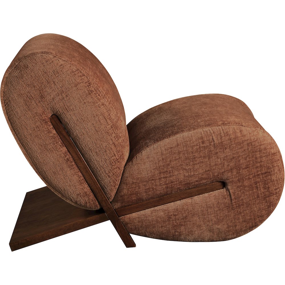 Akira Cognac Fabric Upholstered Accent Chair
