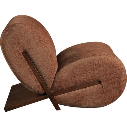 Akira Cognac Fabric Upholstered Accent Chair