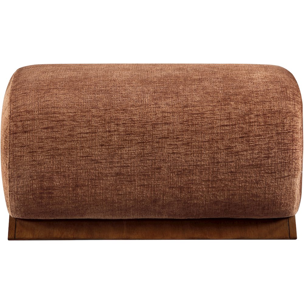 Akira Cognac Fabric Upholstered Ottoman