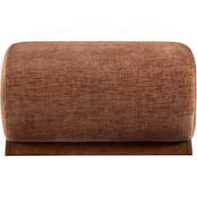 Akira Cognac Fabric Upholstered Ottoman