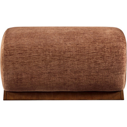 Akira Cognac Fabric Upholstered Ottoman