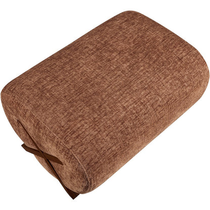 Akira Cognac Fabric Upholstered Ottoman