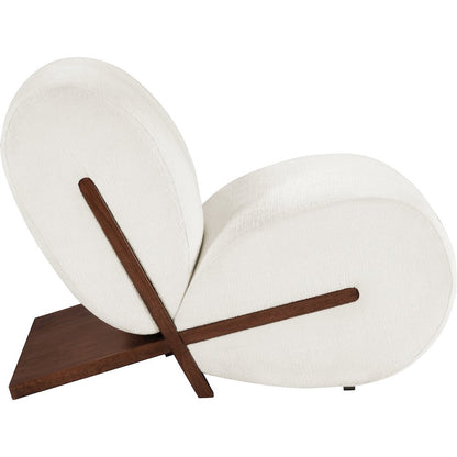 Akira Cream Fabric Upholstered Accent Chair