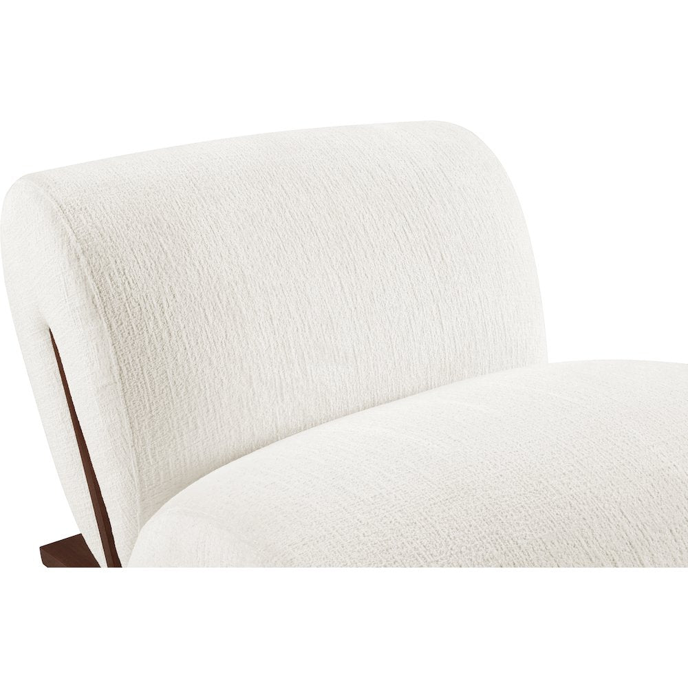 Akira Cream Fabric Upholstered Accent Chair