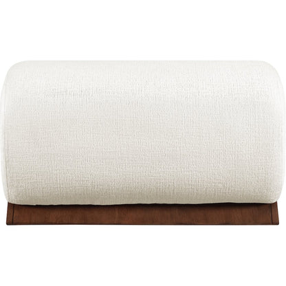 Akira Cream Fabric Upholstered Ottoman