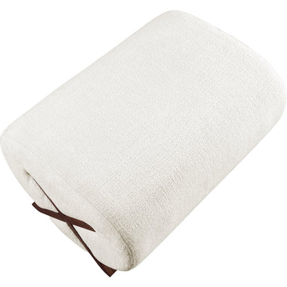 Akira Cream Fabric Upholstered Ottoman