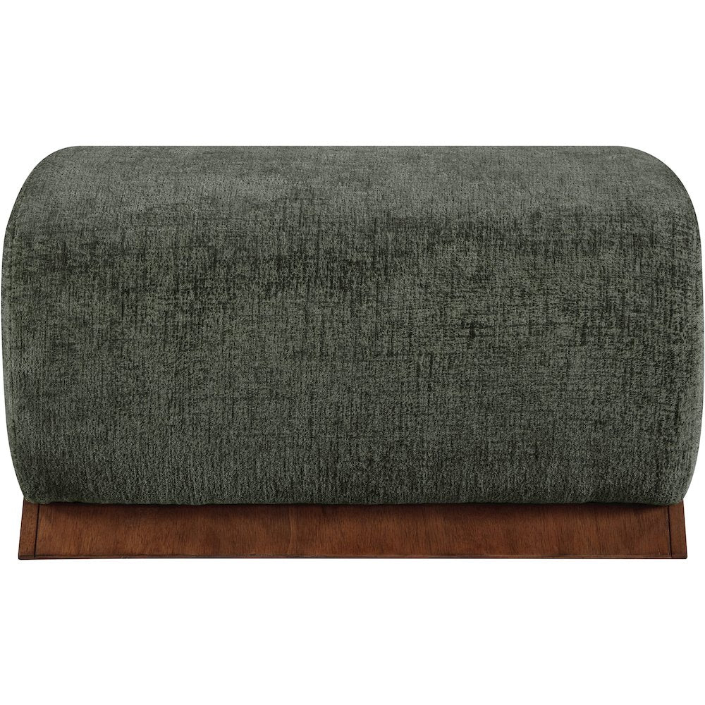 Akira Green Fabric Upholstered Ottoman