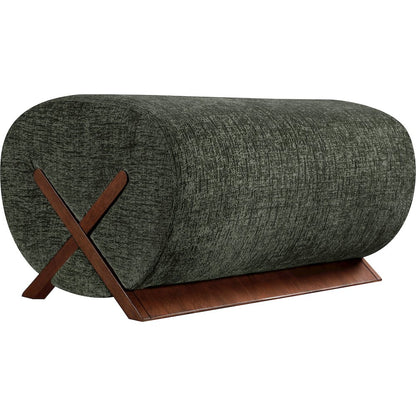 Akira Green Fabric Upholstered Ottoman