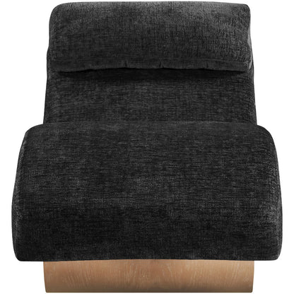 Marcella Black Fabric Upholstered Chaise Lounge