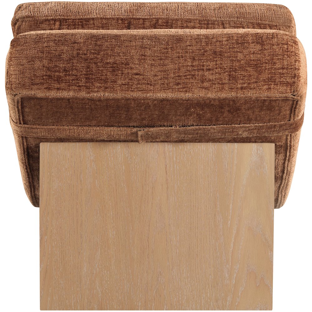 Marcella Cognac Fabric Upholstered Chaise Lounge