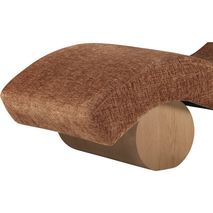 Marcella Cognac Fabric Upholstered Chaise Lounge