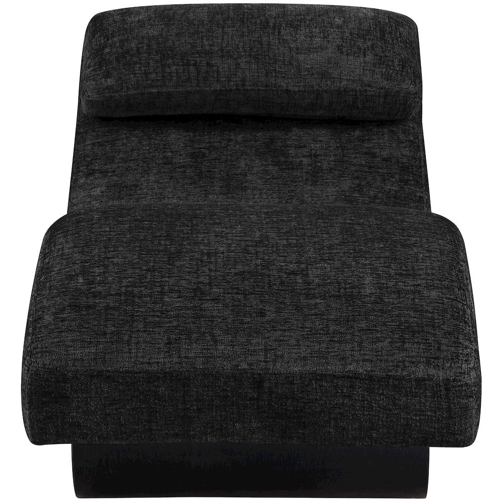Marcella Black Fabric Upholstered Chaise Lounge