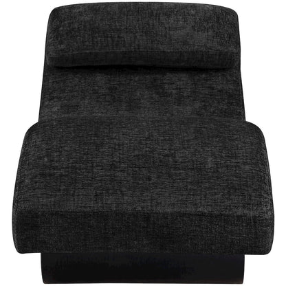 Marcella Black Fabric Upholstered Chaise Lounge