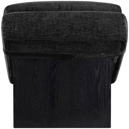 Marcella Black Fabric Upholstered Chaise Lounge