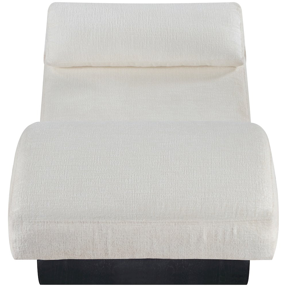 Marcella Cream Fabric Upholstered Chaise Lounge