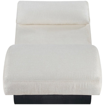 Marcella Cream Fabric Upholstered Chaise Lounge