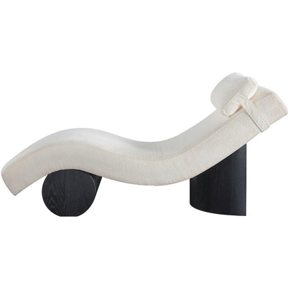Marcella Cream Fabric Upholstered Chaise Lounge