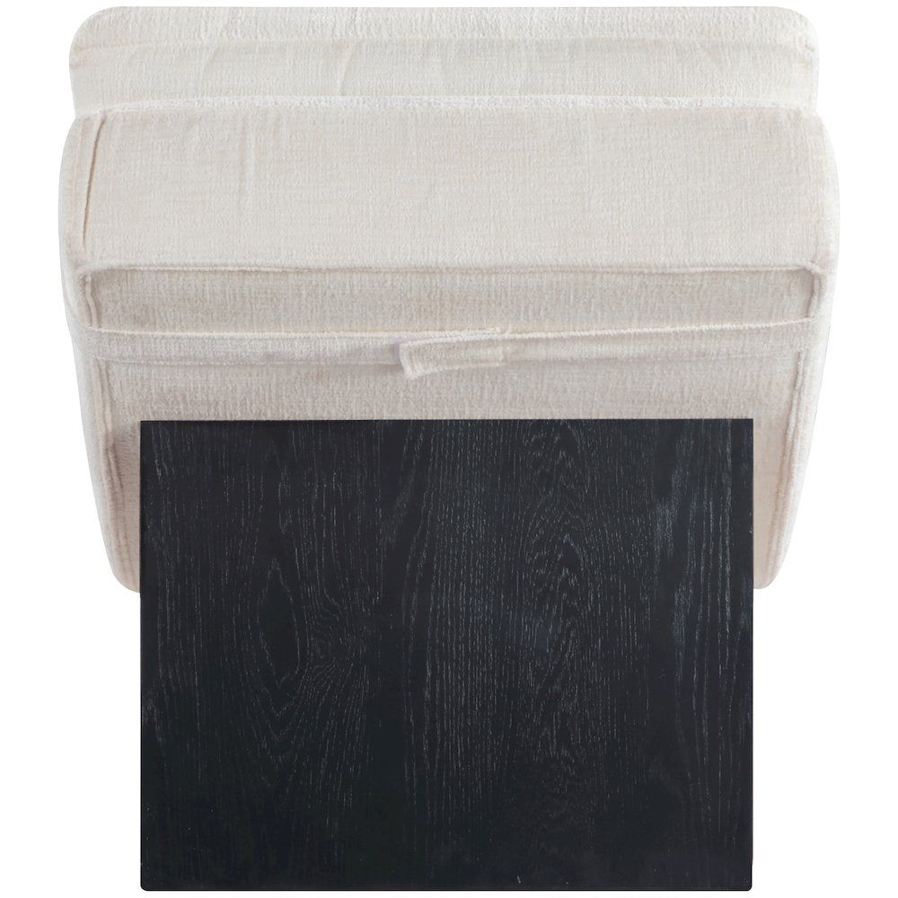 Marcella Cream Fabric Upholstered Chaise Lounge
